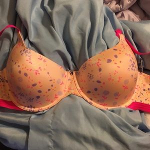 SavageXFenty pink floral balconette bra 38D